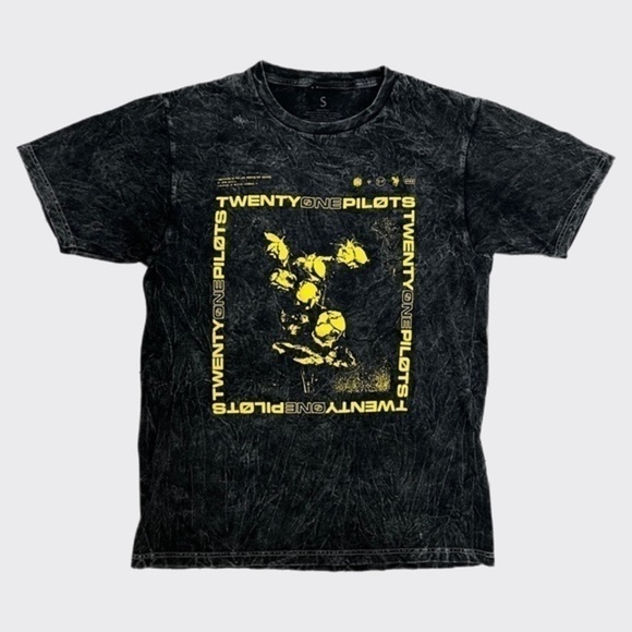 TWENTY ONE PILOTS BLACK ACID WASH T-SHIRT | SMALL - Picture 1 of 4